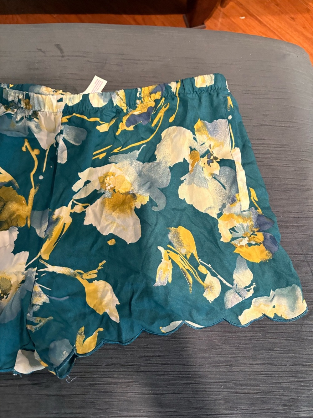 Stars Above Teal Floral Pajama Shorts - Picture 2 of 12